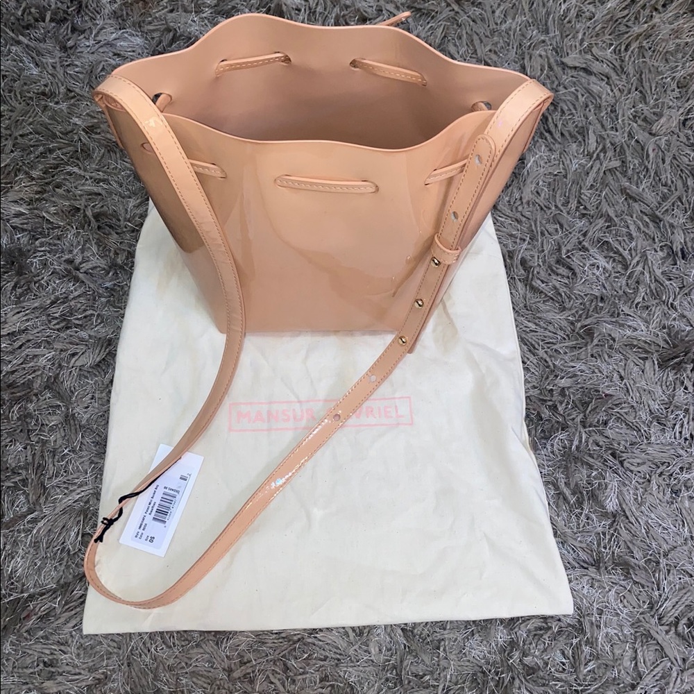 Mansur Gavriel Rosa Patent Mini Bucket Shoulder Bag